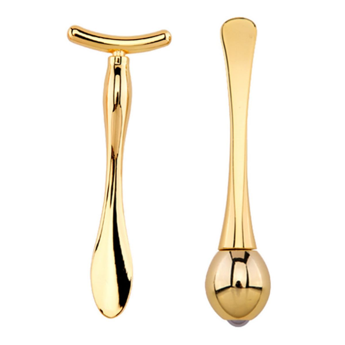 Rodillo Compacto de Zinc Ojos Masaje de para Dorado de Aleación y Funcional para Reducir Edema Kit Adecuado de Cuidado Facial para Mujeres