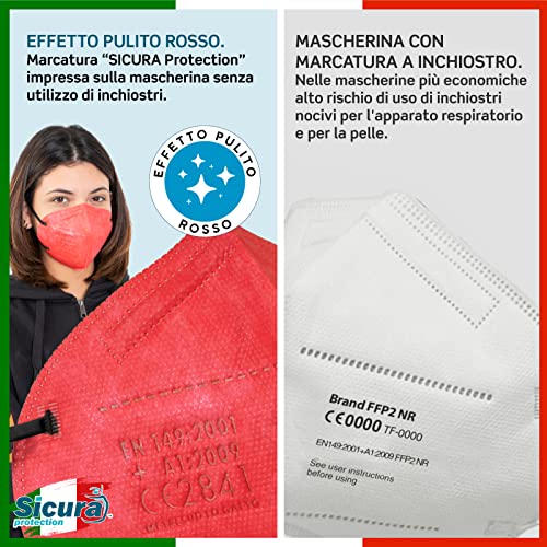 100 Mascherine FFP2 Nere Certificate CE - Made In Italy, Protezione ≥99% BFE - Foto 8