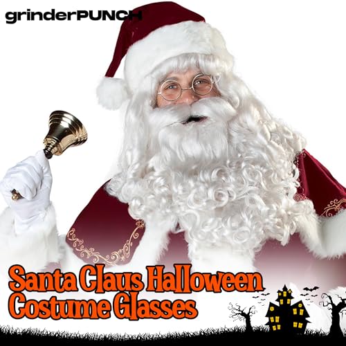 grinderPUNCH Retro Round Clear Lens Glasses Metal Frame4