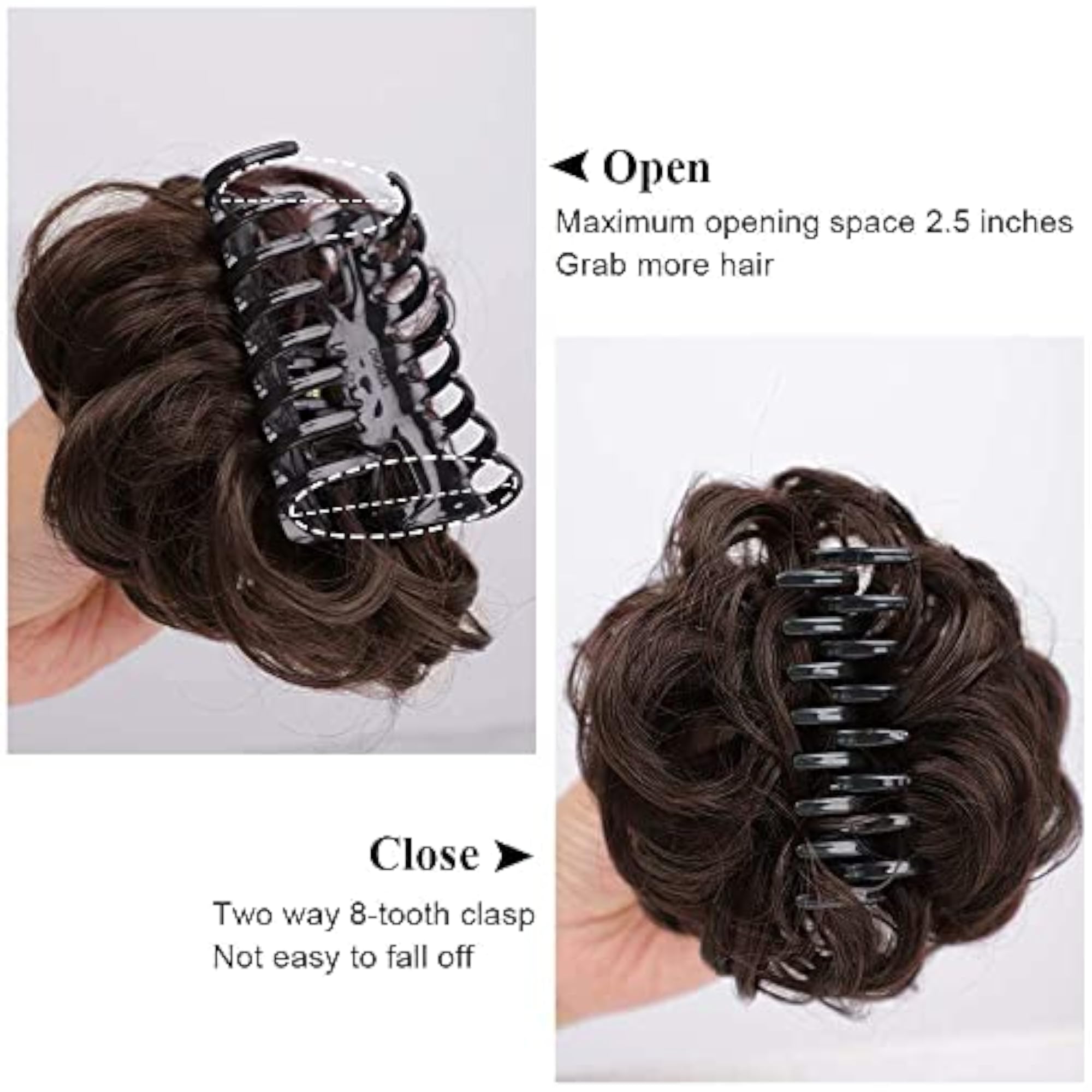 Messy Curly Dish Hair Claw Bun Clip for Women