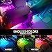 OPT7 Aura DreamColor RGB-IC Car Interior Ambient Light, 6PC Single Row LED Strips, Color Chasing Light Kit w/APP & Remote Control, Universal for Vehicles SUV Truck Pickup Van