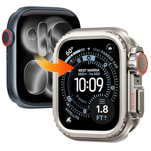 Coque Apple Watch 10 46mm évitez les rayures grâce au métal antichoc Goton