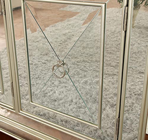 Coast To Coast Imports Prospect Metallic Gold Three Door Credenza #TOP7