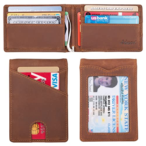 Slim RFID Blocking Wallet for Men - Genuine Leather