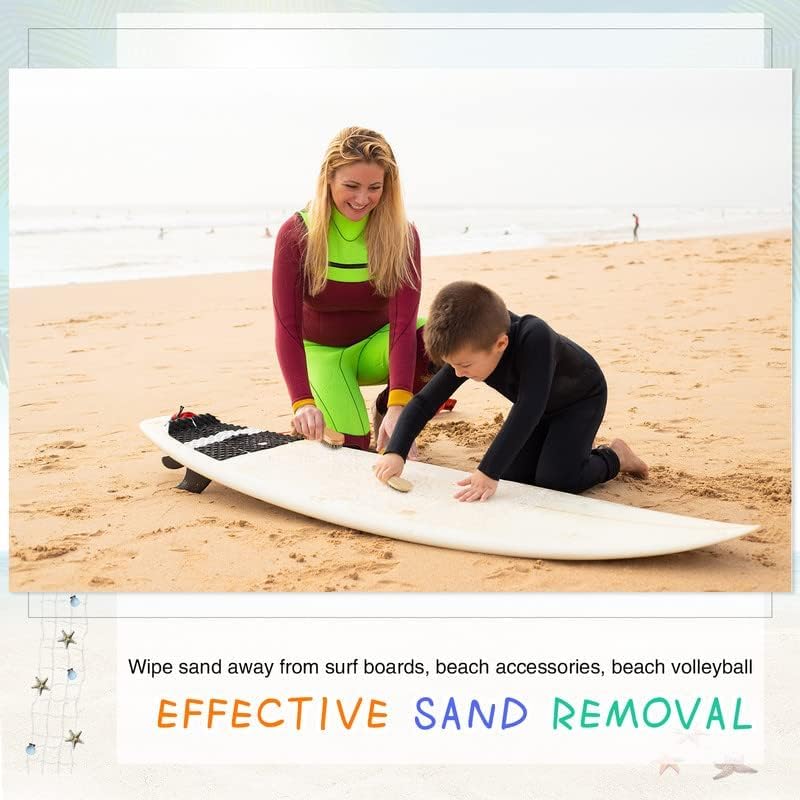 Miniatura 4 de 2 cepillos de arena removedor de arena, cepillo de surf con bolsa, accesorios de playa para vacaciones, deportes de playa, mascotas y más