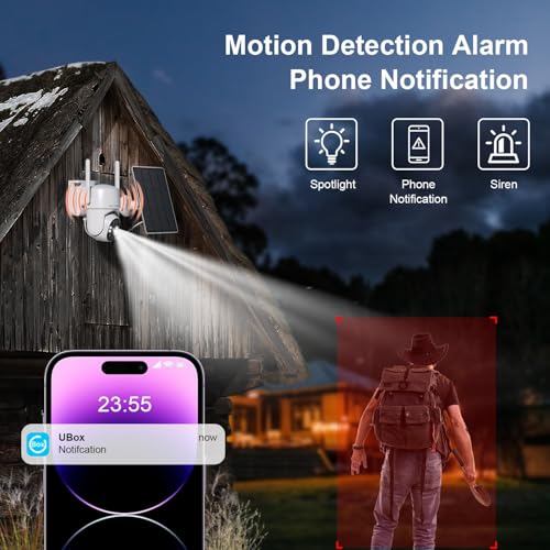 HOSAFE.COM 4G LTE Cellular Security Camera No Internet Needed, 2K Solar No WiFi Security Camera Outdoor Wireless with SIM Card Jobsite,360 Live View, Motion Detection,Free Cloud Storage(Need Apply) - image 6