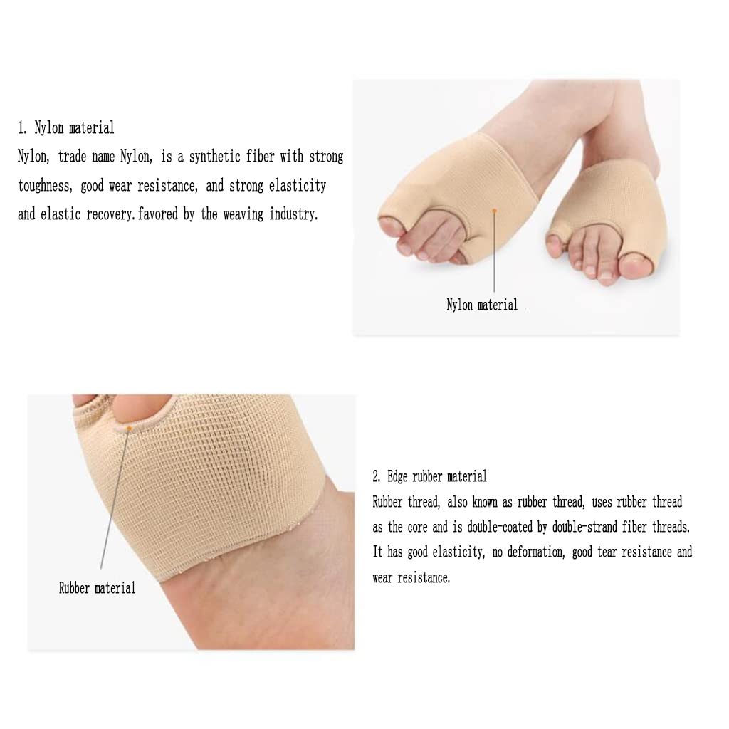 Almohadillas para el antepié, calcetines correctores de Hallux Valgus, almohadillas metatarsianas que soportan plantillas ortopédicas, almohadillas transpirables para corrección de dedos del pie,