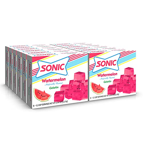 SONIC Watermelon Gelatin, 3.94 Oz. – Fat Free Dessert Mix with Iconic SONIC Drive-In Flavor - image 1