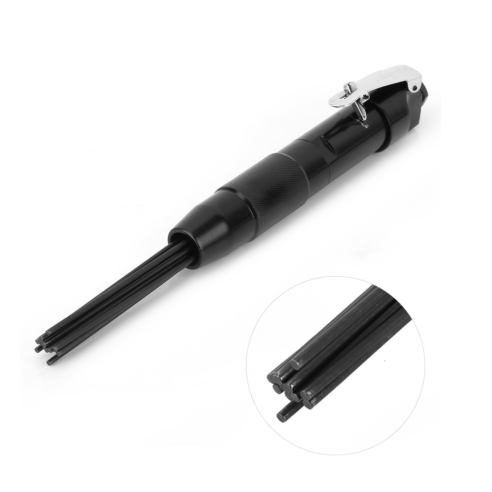 Limpiador de escoria de aguja, 4400 rpm, 12 agujas, herramienta de desbarbado de aguja neumática, herramienta de limpieza para soldadores, taller, bricolaje