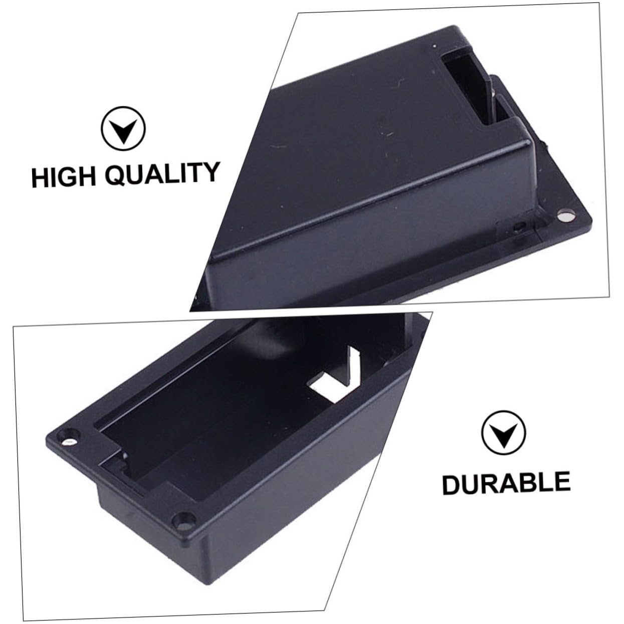 CIMAXIC Replacement Battery Box for Guitar Pickup Active Bass Battery Case Compact Durable 2 Pack