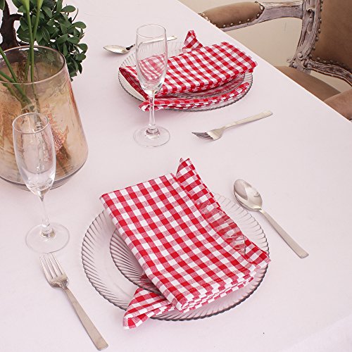 Best Cyber Monday 🔥 DG Collections Cotton Dinner Napkins, 100% Cotton (Size: 20x20 Inch), Check Design Napkins, Reusable Napkins, Oversize Cocktail Napkins Table Napkins for Christmas- Red with White – Set of 12 Best Cyber Monday 🔥 DG Collections Cotton Dinner Napkins, 100% Cotton (Size: 20x20 Inch), Check Design Napkins, Reusable Napkins, Oversize Cocktail Napkins Table Napkins for Christmas- Red with White – Set of 12