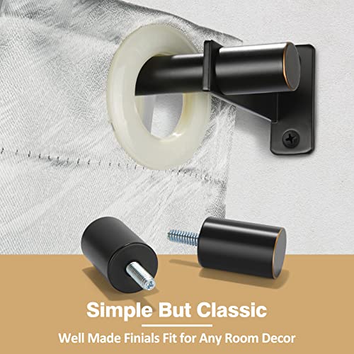 Bracheng Black Curtain Rod, Industrial Window Curtain Rod For Wall Mount And Ceiling Mount, Window Rods For Curtains With Cylindrical Finials, 48 To 84 Inches(4-7 Feet) #TOP5