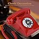 ASHATA Retro Telefon, Vintage Antike Telefon Vintage Schnurgebundenes Analog-Telefon,Klassisch Multifunktion Home Telefon Festnetztelefon mit Wählscheibe Reserve (Rot)