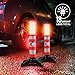 XTREME STP Emergency LED Road Flares, 3 Separate Lighting Modes: Flashing Red, Solid Red and White Flashlight, Visible From Up To A Mile, Foldable Stands/Built-In Magnet Sticks To Car