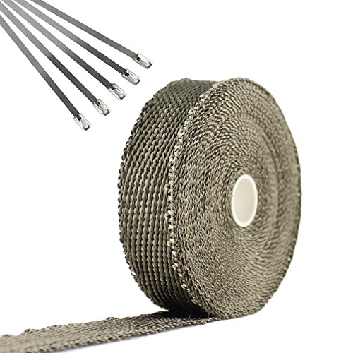 Image of JCP Heat-Resistant Header and Exhaust Pipe-Wrap Kit (Lava - Tight Weave, 1 inch Wide - 25ft)