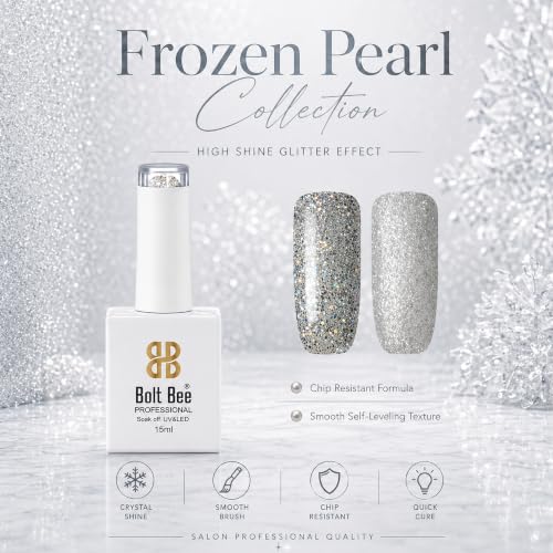 Image of BOLT BEE 15ML Gel Nail Polish 1Pc Clear Pink Glitter Nail Polish Soak Off UV LED Nail Gel Polish Nail Art Starter Manicure Salon DIY at Home, 0.5 OZ (1) (90)