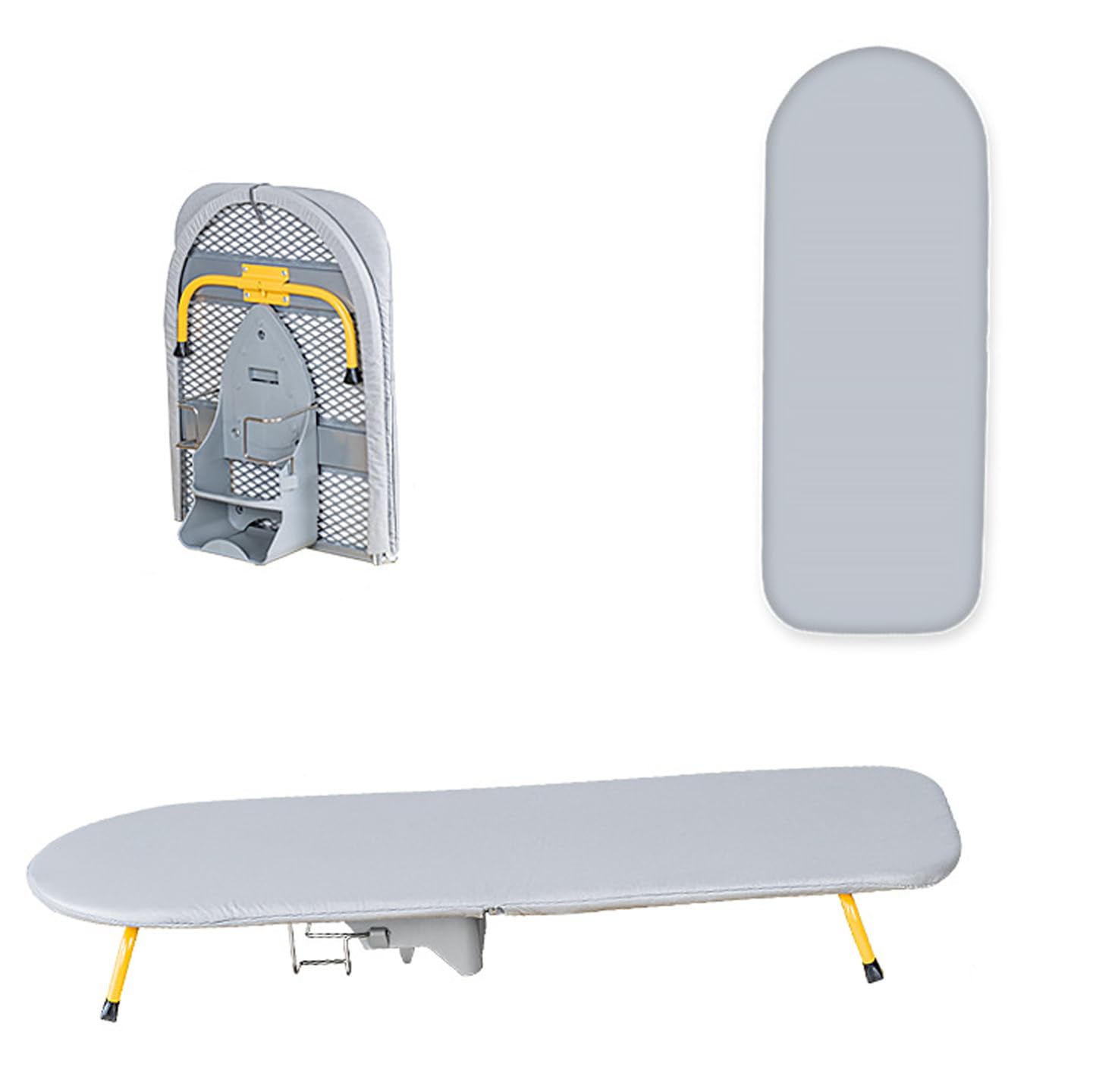 Pobbycrafm Tabletop Ironing Boards Small Ironing Boards Foldable Iron Board Whit Heat Resistant Cover Compact Table Ironing Board B