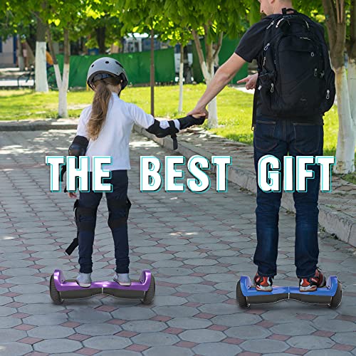 Bluetooth Hoverboard With Pearl Skin, 6.5" Self Balancing Scooter With Wireless Speaker For Music, With Led Light Up Pedal And Wheels For Fun #TOP5