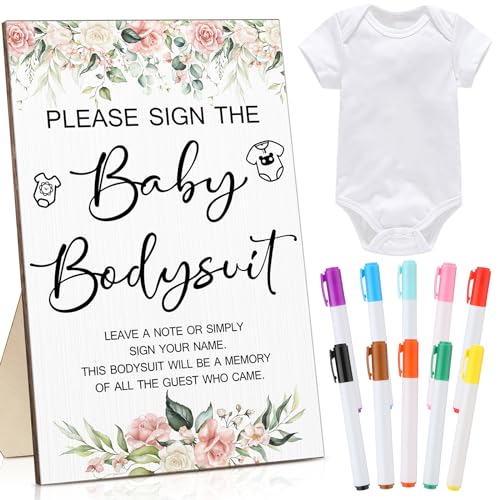 Qunclay 12 Pcs Baby Shower Game Party Favors with White