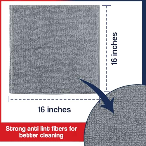 Image of AllExtreme 425 GSM Microfiber Cloth Reusable Lint & Streak-Free Extra Free Super Absorbent Double Sided Plush Towel for Car Bike Detail Cleaning Kitchen Window Wash Drying (40 X 40cm, 4Pc, Grey)
