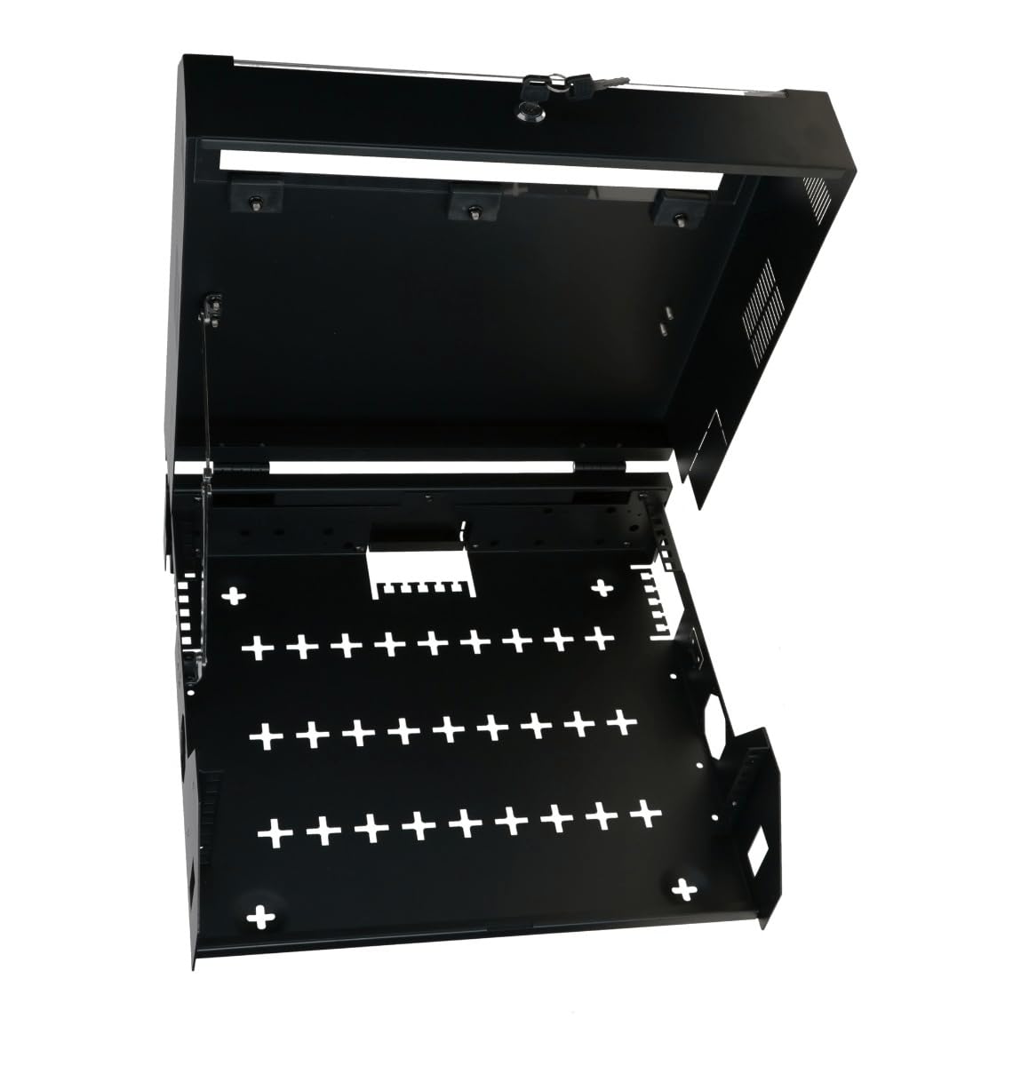 Netzwerkschrank kompakt flach (BxTxH) 500 x 140 x 475mm - Schwarz