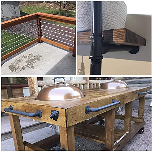 Brooklyn Pipe 10 Pack 1/2 Inch Floor Flange Cast Iron Pipe Floor Threaded Pipe Fitting Industrial Steampunk Vintage Retro Decor Furniture Diy Wall Industrial #TOP3