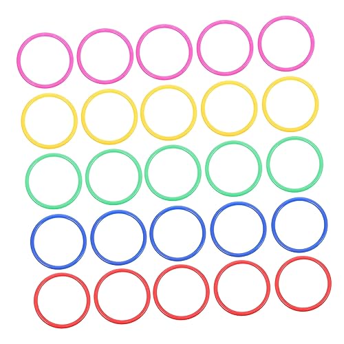 Gogogmee 48pcs Thicken Tossing Circles Ring Toss Games Carnival Toss Game for Boys and Girls Made of Safe Plastic Material Random
