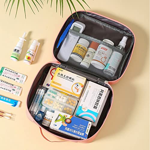 Image of Handcuffs Medicine Pouch Empty First Aid Organizer for Travel Bag Portable Mini Medical Storage Bags for Home, Car, Office (Grey)