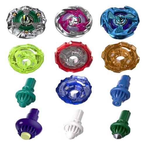 Image of BEY BLADE X X-Treme Expansion Pack, 3 Blades, 4 Ratchets, 5 Bits, Battling Tops Game Toys, Ages 8+