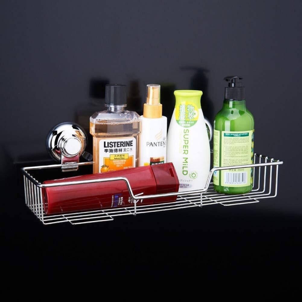 ZHANGLEIYV 304 Stainless Steel Wall Mounted Bathroom Corner Shelf Single Tier Shower Caddy Polished Storage Basket for Bathroom