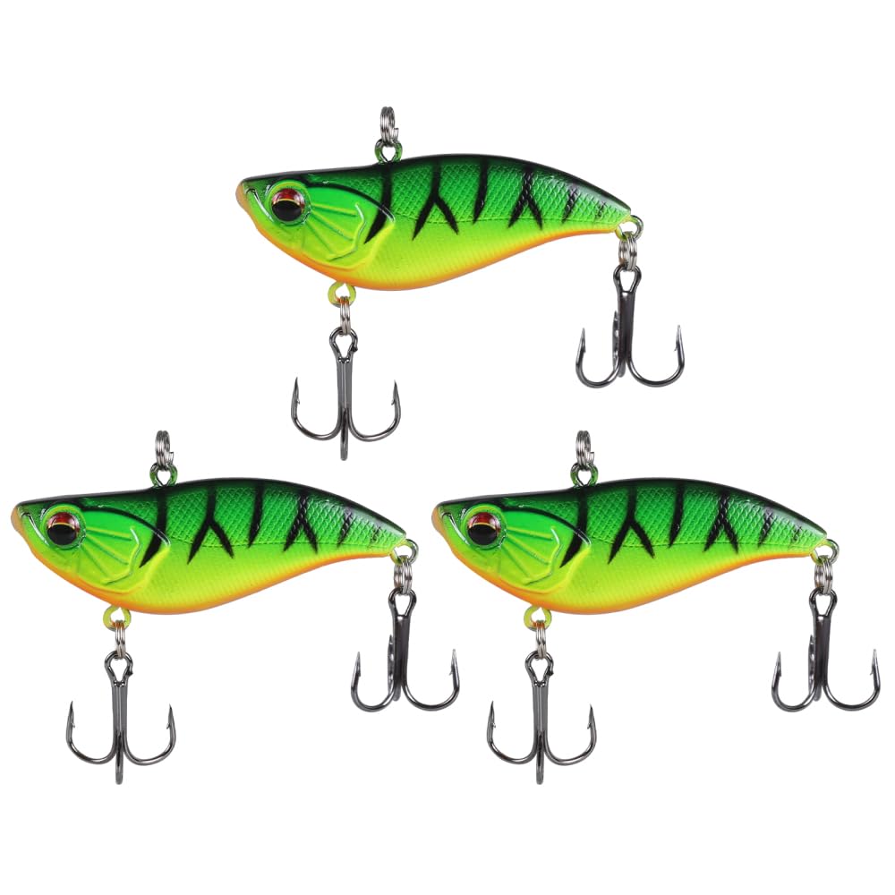 Cebo de pesca con sonajero, 3 unidades, sin labios, con sonajero, para señuelos de pesca planos o profundos