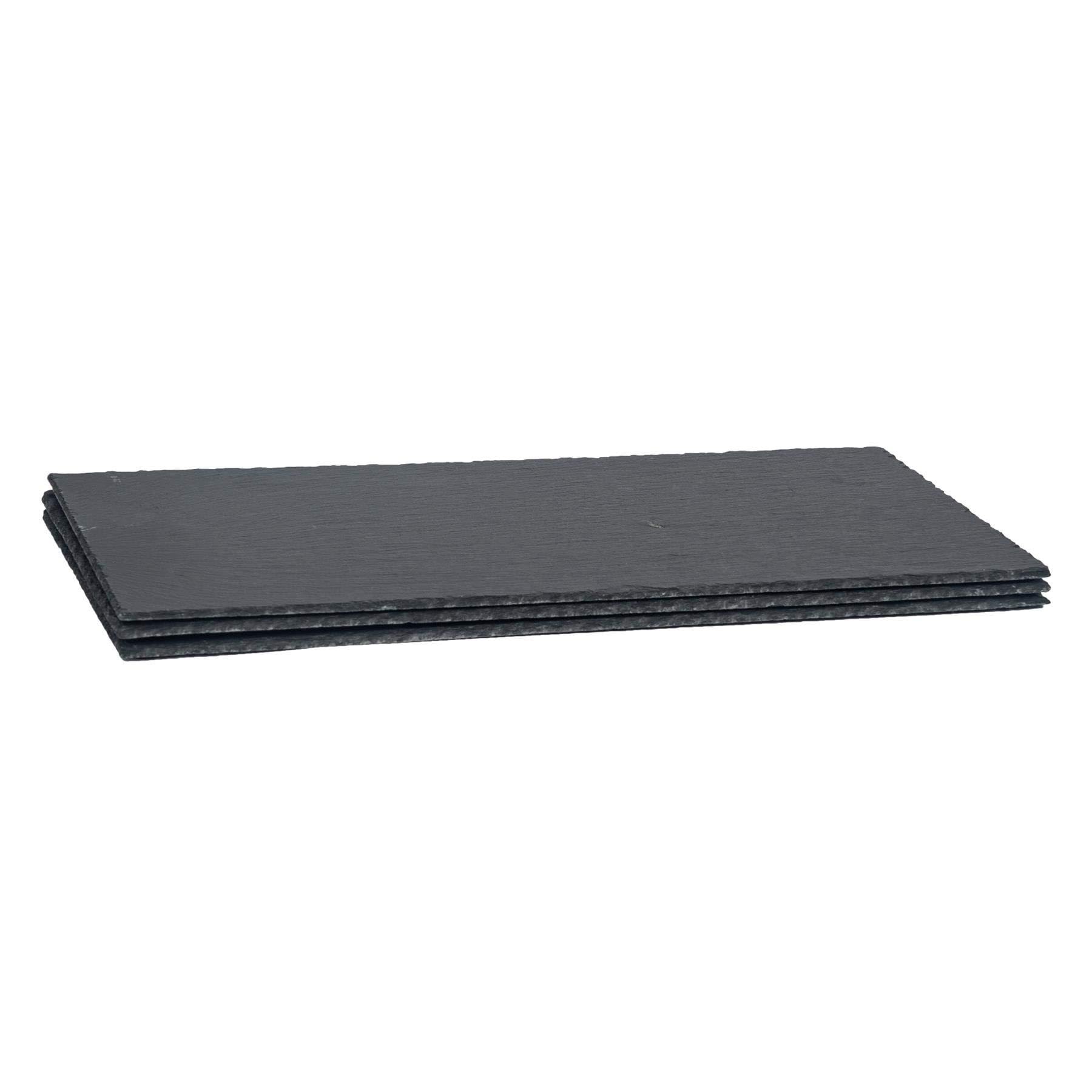 Argon Tableware Modular Slate Table Runner - 150 x 25cm - Black Natural Slate Dining Mat Decorative Long Dinner Table Centre Piece Platter for Kitchens, Bar, Restaurant, Weddings, Events