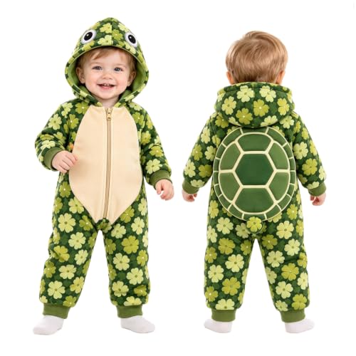 Baby Boy Girl Hooded Romper, Long Sleeve Jumpsuits Full Zip Onesie Clothes - image 5