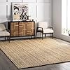 nuLOOM Rigo Hand Woven Farmhouse Jute Area Rug, 6x9, Natural