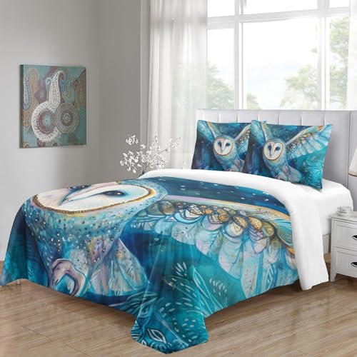 Housses de couettes chouette 3D en microfibre super douce - 5