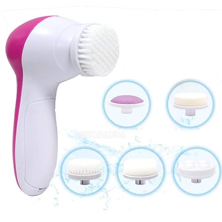 RILEY FacialKit Multifunctional Beauty Care Brush eep Clean 5 in 1 Facial Cleaner Relief Face Massager