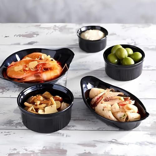 GenWare Porcelain Ramekins 9.5cm Black, SPS9-BL, Pack of 6 - Image 5
