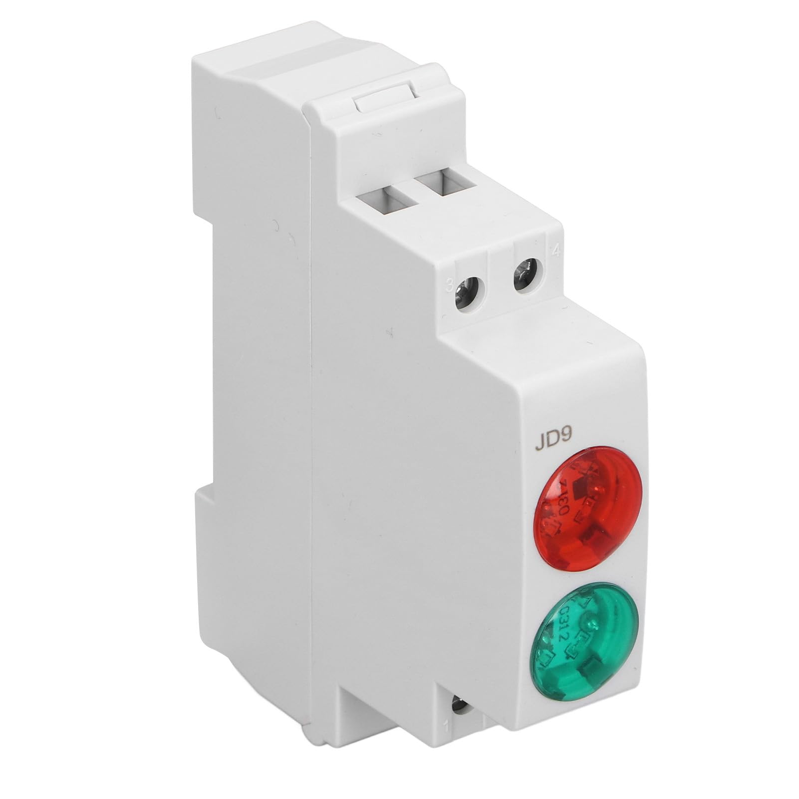 Dioche Lampada di Segnalazione per Guida Din a LED con Montaggio Din 230 V CA/CC Indicatore LED Doppio Rosso Verde per Scatola di Distribuzione e Tornio CNC, Design Compatto con Montaggio su Guida