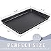Jelly Roll Baking Sheet Pan - HONGBAKE Commercial Cookie Sheet for Baking with Diamond Texture Surface, 57% Thicker Carbon Steel Nonstick Cooking Tray for Oven, Dark Grey