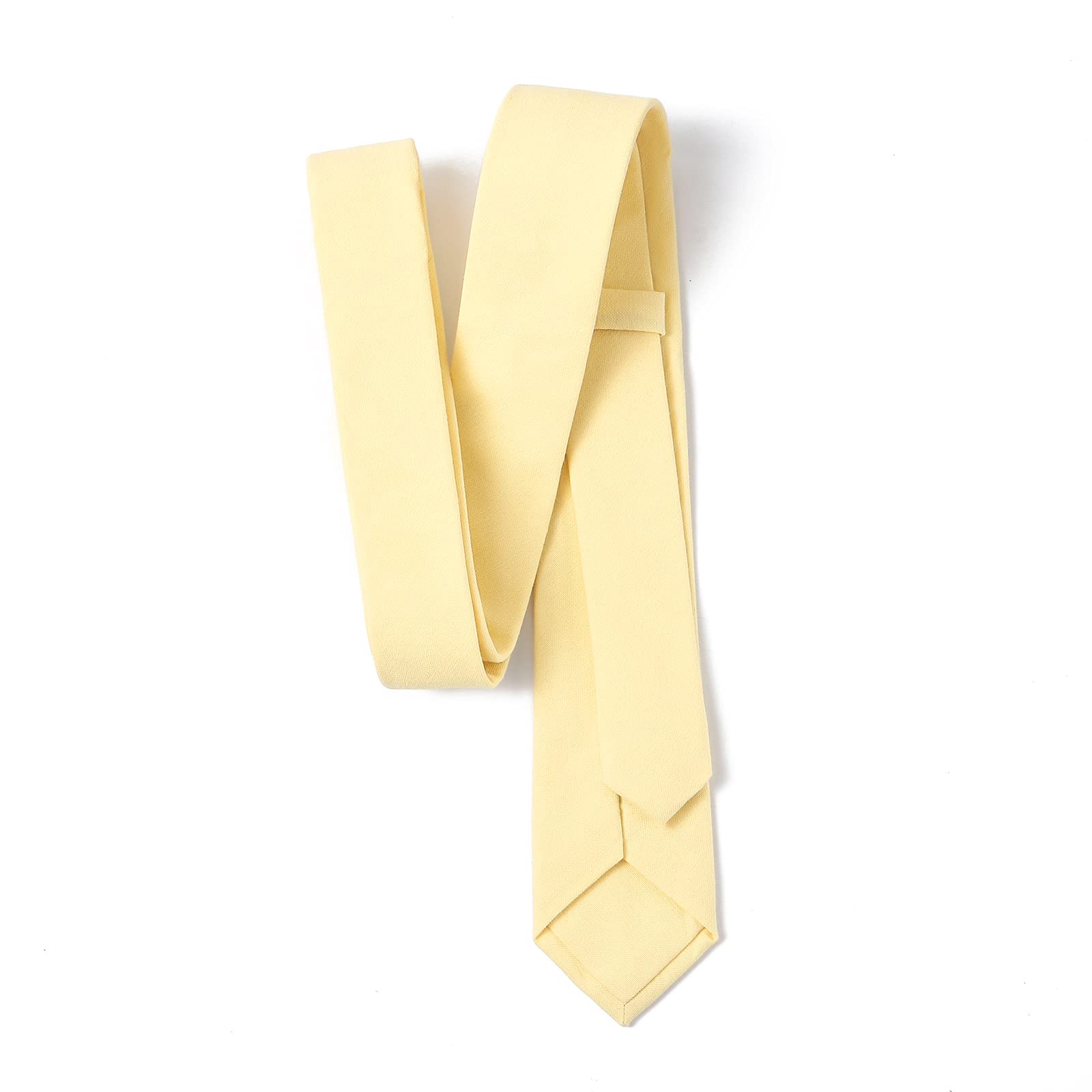 HOULIFE Corbatas para hombre, corbata sólida para hombre, corbatas delgadas de algodón a rayas para hombres, corbatas delgadas para hombre para fiesta de boda
