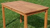 ASS Echt Teak Holztisch 120x70cm Gartenmöbel Gartentisch Garten Tisch Holz sehr robust Alpen - 3