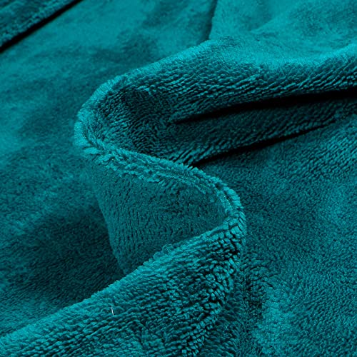 Tissu Micro Éponge Bambou Téa Bleu paon - Par 50 cm