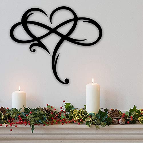 Chutoral Unieke Infinity Hart Wanddecoratie, 16 X 14 inch Metalen Muur Art Sculpturen Home Ornament Liefde Muurbord voor… - Afbeelding 6