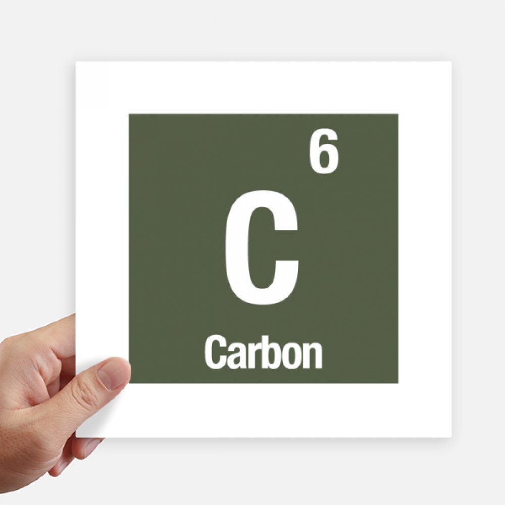 Autocollant carré pour ordinateur portable inspiré par la science du carbone