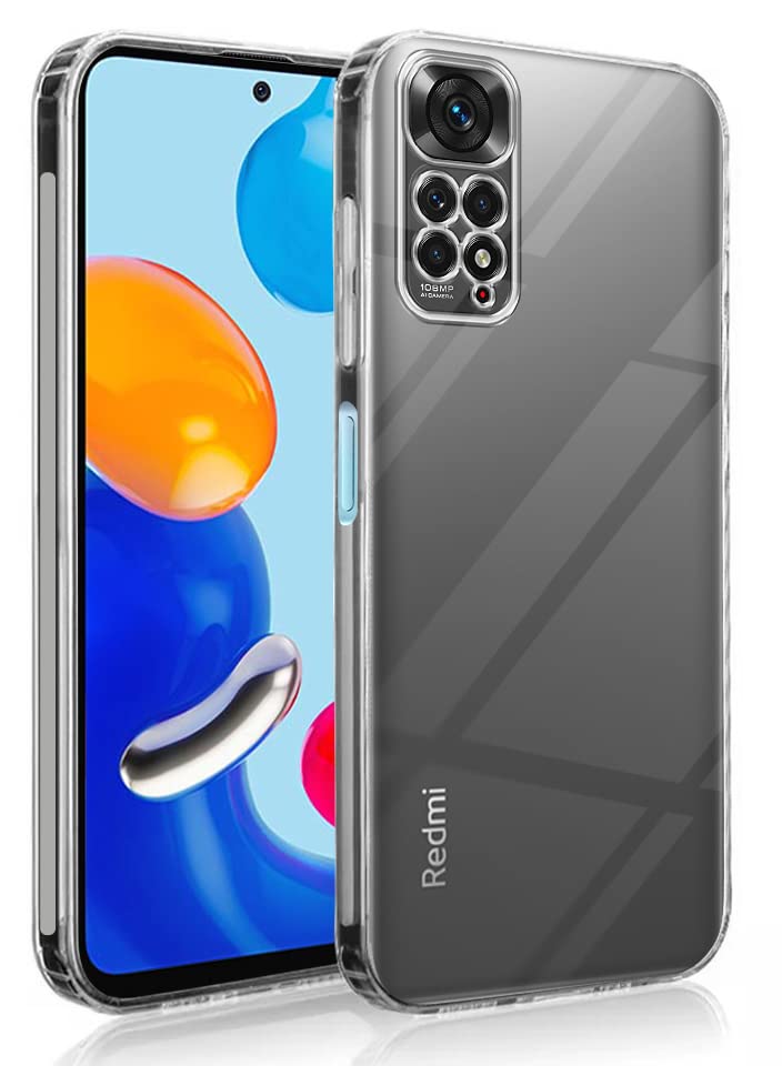 Image of Jkobi Back Cover Case for Tecno Spark 7 | 7T (Silicone Crystal Clear | Pure Camera Protection | Soft and Flexible for Charger and Headphone sockets | Shockproof Bumpers | Transparent)