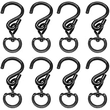 Swivel Hooks for Hanging Plant, Heavy Duty Dual 360Swivels Rotating Hook for Hanging Flower Basket, Bird Feeders, Wind Chimes, 8 Packs
