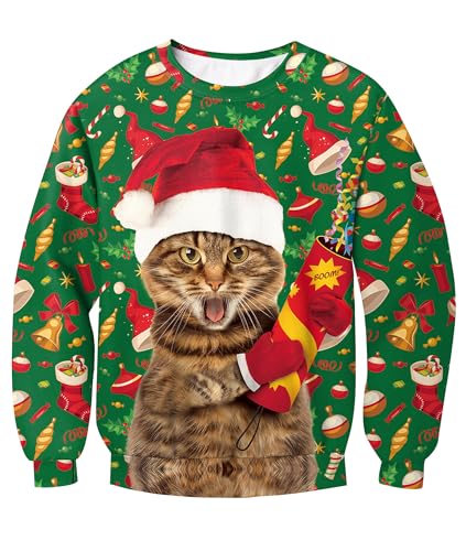 Besserbay Unisex Kids Ugly Christmas Sweater 3D Graphic Funny Long Sleeve Holiday Pullover Sweatshirt 4-14 Years 1 Besserbay Unisex Kids Ugly Christmas Sweater 3D Graphic Funny Long Sleeve Holiday Pullover Sweatshirt 4-14 Years