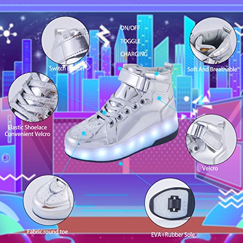 Light Up Shoes LED Roller Skate Shoes Wheels Boys Girls Sneakers Outdoor Slip On Kids Sneakers for Children Kids Gift3