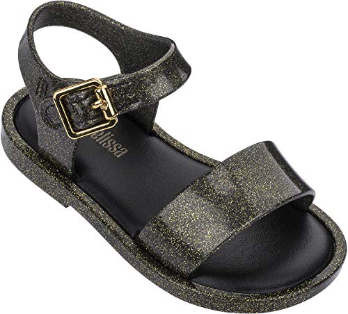 Melissa - Unisex-Child Mini Mar Iv Bb Sandal, Size: 5 M US Toddler, Color: Gold Black