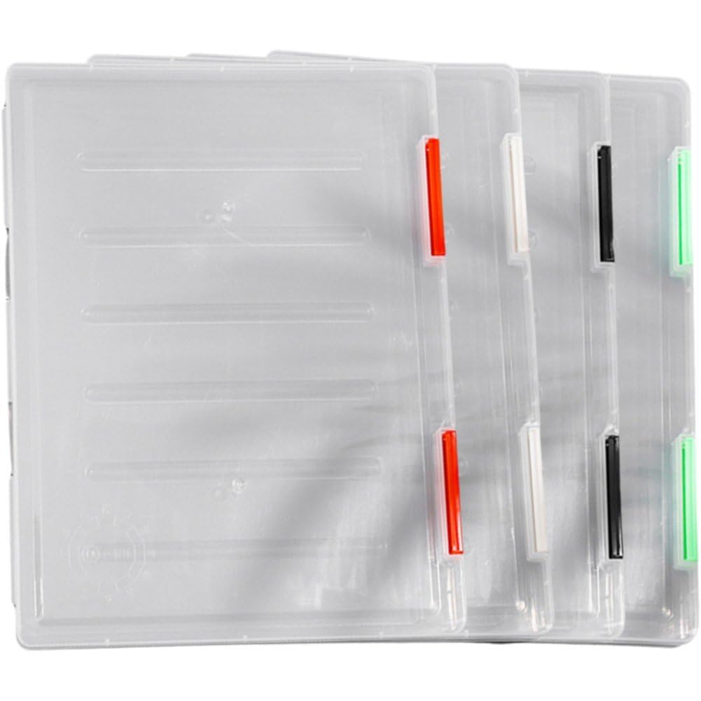 Amazon.co.jp: ファイルケース 4個入 A5 ハンドル付き ポータブル